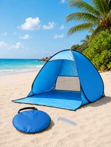 1 Stück/Set Rosa Pop-Up Strandzelt, UPF50+ UV-Schutz, tragbarer leichter Strandpavillon mit Bodenheringen, geeignet für Sommerstrandurlaube, Familienpicknicks, Outdoor-Camping und Musikfestivals - Mehrere Stile - Übersicht 9