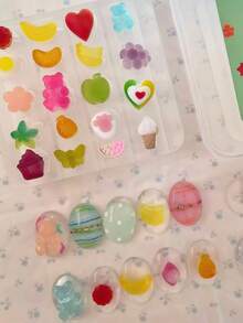 1pc Cute Hard Candy Juice Gummy Bear Candy Banana Grape Fruit Ice Cream 3D Nail Art Decoration Silicone Mold - Clear - View 5