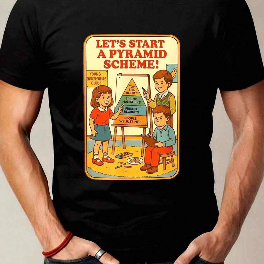 Camiseta Casual de Algodón Puro de Manga Corta, Estampada con el Patrón del Gato Trueno, R - Negro 5 - Ver 1