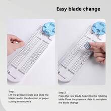 1pc 4-In-1 Paper Trimmer, Paper Cutting Tool, Photo/Paper Cutting Tool, Multi-Function Paper Cutter, Wave Line Cutting, Suitable For Crafts, Back To School Supplies And School Supplies. - As Shown In the Figure - View 8