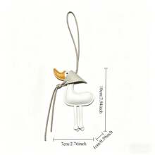 Lucky Little Duck Yellow Duck Pendant, Bag Charm Keychain, Clothing Accessory - Multicolor - View 3