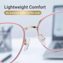 Women's Cat Eye Minimalist Fashion Plain Lens Glasses, Student Decorative Glasses, Suitable For Outfits, Can Be Used For Reading, Playing With Phone, Computer, Perfect As A Gift - Multicolor - View 9