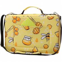 Pencil Cases Designed With A Variety Of Fun Patterns (Bees, Jungle Animals, Flowers, Etc.) - 120/200/252/300/480 Compartments, With Multiple Zippered Compartments, Can Organize Various Pens And Stationery Accessories, Portable And Lightweight Design. - Bee 480 插槽 - 查看 1