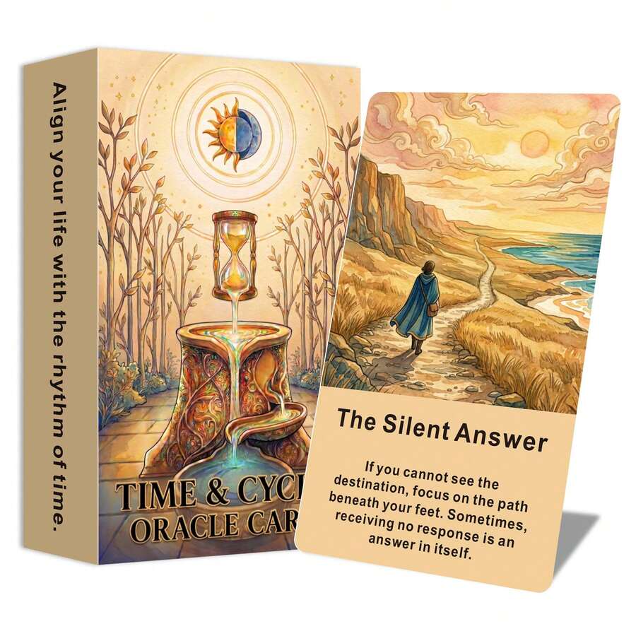 Time & Cycles Oracle Cards, 54 Oracle Cards For Self-Awareness & Daily Guidance, Beginner Friendly Deck For Reflection, Personal Growth & Life Balance - Multicolor - View 1