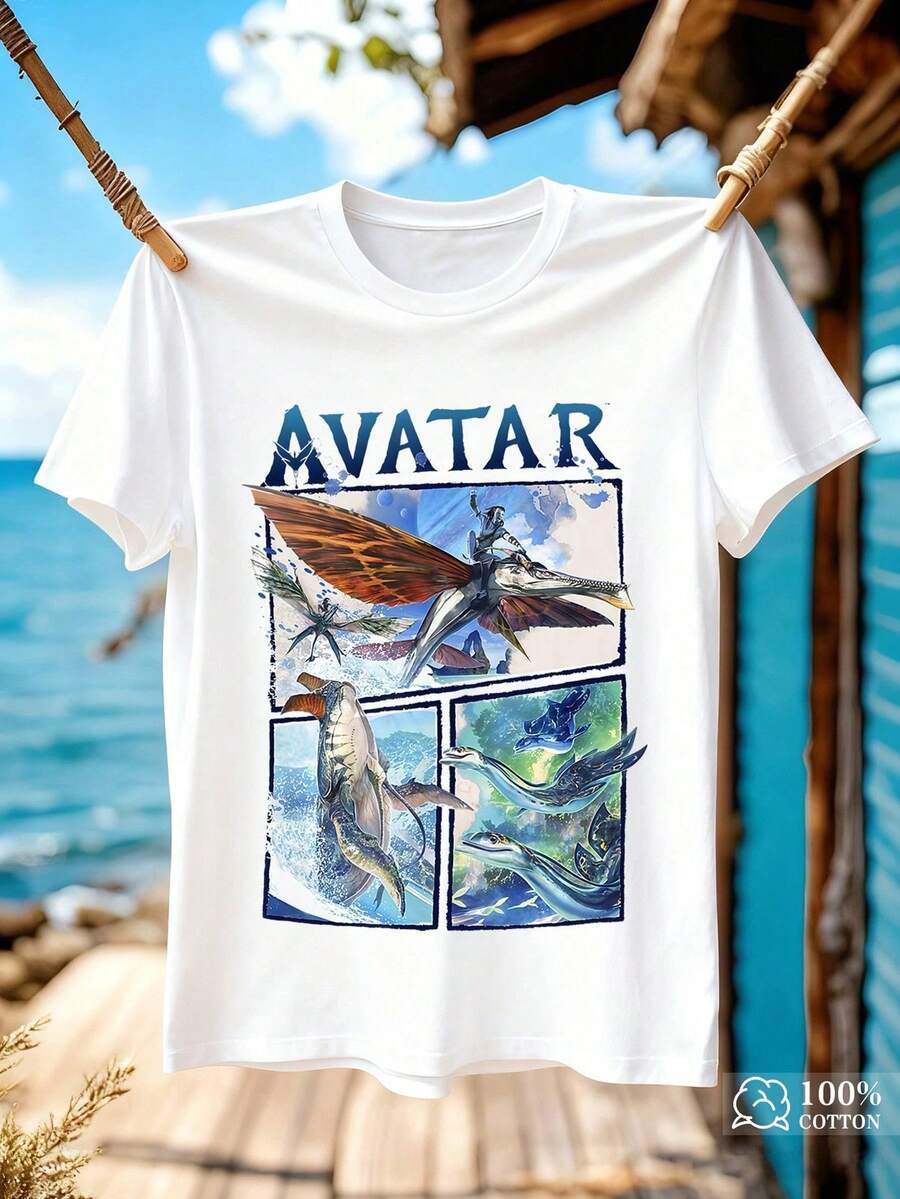 Hombre, Ropa de Anime, Divertida, Tops, 100% Algodón, Versátil, Ropa Interior o Conjuntos, Ropa Urbana de Moda para Hombre, Casual Diario y Reuniones de Fans, Conjuntos a Juego para Parejas - Blanco - Ver 1