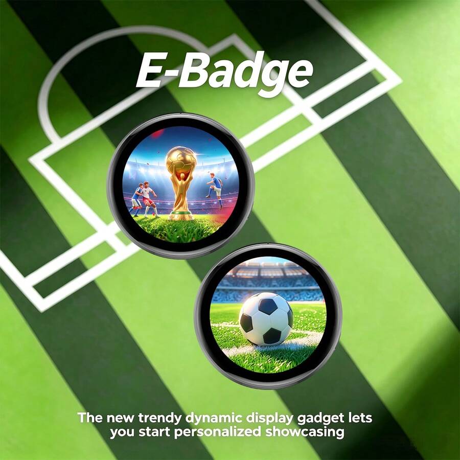 Wearable Smart Electronic Photo Frame Pendant, High-Definition GIF Video Badge, 600mAh Battery Capacity, Rechargeable Anime Tech Digital Accessory, Ideal Gift For Holidays And Birthdays - View 1