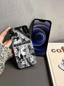 Collage musical de  negrafunda de teléfono Fundas compatibles con ,Apple,VIVO,OPPO,,, y Honor.Fabricadas en silicona TPU,ofrecen protección contra golpes y caídas. - Negro - Ver 4