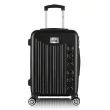Maleta de viaje rígida de 20 pulgadas para llevar a bordo, equipaje de mano con 4 ruedas y candado integrado, variedad de colores - Negro - Ver 1