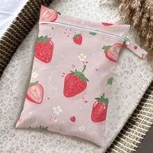 Cute Summer Fruit Print Wet Dry Separation Swimming Bag, Girly Beach & Pool Pouch, Lightweight Travel Storage Organizer - Multicolor - View 46