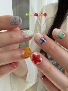 1pc Cute Hard Candy Juice Gummy Bear Candy Banana Grape Fruit Ice Cream 3D Nail Art Decoration Silicone Mold - Clear - View 4