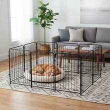 Cercado Grade 392x82cm Portão + 5 Módulos Segurança Pet Cães Cachorro - Preto - Visão 2