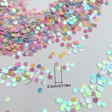 3mm/7mm/9mm 多色混裝亮片手工藝品－愛心、花朵多色亮片紙屑－適用於DIY禮物、卡片、衣物、玻璃、花瓶、手機殼、婚紗、舞蹈服裝－手工藝愛好者的理想選擇 - 彩色 - 查看 4