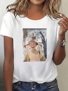 190g Gildan Cotton T-Shirt-YTC001 - White - View 1