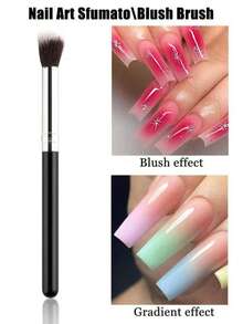 1/2pcs Nail Art Tie Dye Brush, Nail Art Gradient Blush Pen, DIY Home Nail Art Tool - Multicolor - View 2
