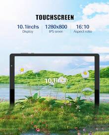 Qetupa 10.1 吋 HD IPS Android 15 平板電腦，4GB RAM 64GB/128GB 儲存空間，MTK8788 2.0GHz 八核心，5MP+13MP 相機，6000mAh 長效電池，2.4G&5G WiFi 5 BT5.2 GPS（不含適配器） - 金色 - 查看 2