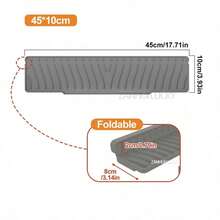 2026 Kitchen Anti-Splash Accessory Set: Drip Tray + Non-Slip Utensil Drying Mat - Grey 45*10cm - View 1