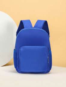 1 pieza Mochila de nailon de unicolor de moda, diseño estilo universitario, multifuncional y regalo perfecto para adolescentes - multicolor - Ver 14