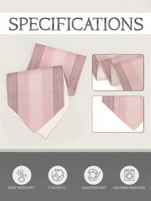 1pc,Crafted Table Runner,Modern Gradient Triangular Table Runner,Minimalist Striped Pattern Table Runner,Pointed Asymmetrical Tablecloth,Suitable For Dining Table,Coffee Table,Home Decor,Durable Kitchen And Restaurant Decoration,Dining Table Decor - Soft Matte Powder - View 10