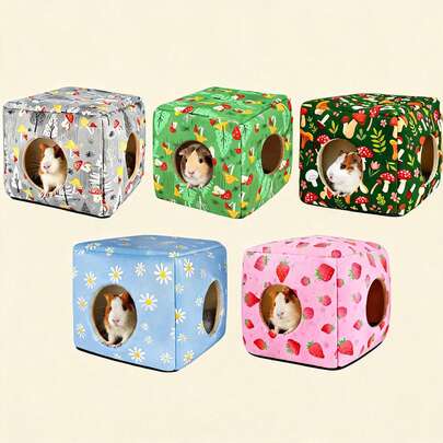 Escondite para cobayas lavable, casa de refugio para cobayas, cama acogedora para conejos y liebres, accesorios para mascotas pequeñas como hámster y chinchilla