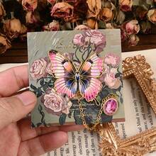 1pc Vintage Butterfly Floral Hollow Metal Bookmark With Pendant, Page Marker Bookmark Divider, Suitable For Home Office Study, Ideal Gift For Book Lovers, Aesthetic Decorative Stationery - 1Pc - View 7