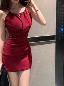 Women Short Dresses - Black - View 5