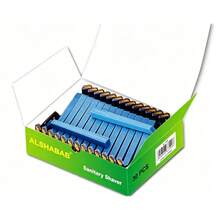 Paquete de  Rasuradoras desechable con mago ergonómico antideslizante Set de Rastrillos de Triple Hojas de acero inoxidable Tira lubricante de Aloe y Vitamina E Cabezal flexible y lavable Kit de Afeitadora manual para hombre - Azul - Ver 6