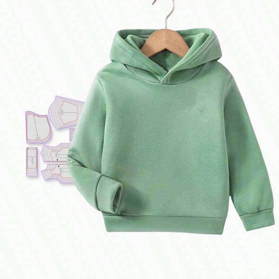 Oliver 連帽衫 9 種尺寸 (6M - 10Y) 縫製圖案,1:1 比例服裝縫製圖案,縫製初學者套裝,服裝原型縫製圖案,適合裁縫和時尚設計的完美縫製模板 – 給縫製愛好者的禮物 - CH0036 - 查看 1