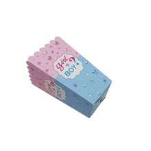 6/12/24 piezas Cajas de palomitas para revelación de género, adecuadas para fiesta de cumpleaños con tema de niño/niña, color/estilo aleatorio (12 piezas/set), se pueden usar como contenedor desechable de palomitas, caja de papas fritas, caja de pan, caja de dulces, caja de embalaje de alimentos desechable para revelación de género, adecuadas para palomitas, chips de maíz, BBQ, caja de comida para picnic (palomitas no incluidas) - Multicolor - Ver 6