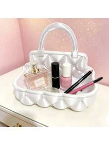 1pc Desktop Jewelry Storage Basket, Suitable For Rings, Necklaces, Earrings. Handbag Style Design. Gift For Women - Suitable For Vanity, Sink And Bedroom. - Multicolor - View 11