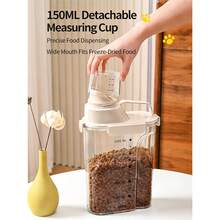 1pc 2000ml/2500ml/3000ml Multi-Function Pet Food Storage Container - Dry & Wet Pet Food Airtight Moisture-Proof Canister With Visible Scale Markings And Built-In Ruler For Precise Portioning, Durable Structure For Long-Term Use, Ideal For Home Storage - Multicolor - View 6