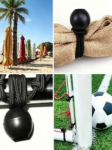 24pcs Heavy Duty Ball Bungee Cords/Ties - UV Resistant & Windproof, Suitable For Awnings, Tents, Umbrellas, Sunshades | Reusable All-Weather Secure Fastening Straps With Ball Ends, For Outdoor Fixing, Tarp Covering, Awning Clips - Multicolor - View 7