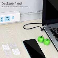 20/40pcs Transparent Cable Clips, Network Cable Organizer, For Cable Management, Suitable For Wall And Desk Underside Adhesive Cable Clips - Multiple Styles - View 3