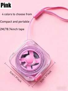 1pc 2m/6ft Flexible Tape Measure With Retractable Locking Mechanism And Clear Cm/Inch Scale, Ergonomic Handle Body Measuring Tape, Portable Sewing Tape Measure For Fabric And DIY Projects - Multicolor - View 8