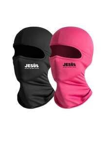 1/2 Unisex Printed Decorative Balaclava Head Mask, Suitable For All Seasons Outdoor Travel, Cycling, Hiking, Fishing - Style 4 - View 3