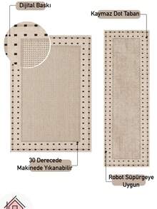 Livingroom Carpet Made In Turkey Soft Touch Machine Washable - Multicolor - View 3