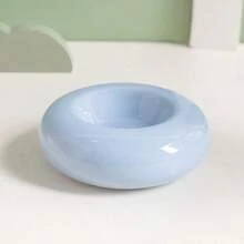 陶瓷貓碗盤，寵物碗，甜甜圈形貓食碗，防翻倒，防滑，多色多形零食碗 - 100ml - 查看 8