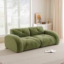 204 Cm Sofa In Chenille For Home Use - 綠色 - 查看 3