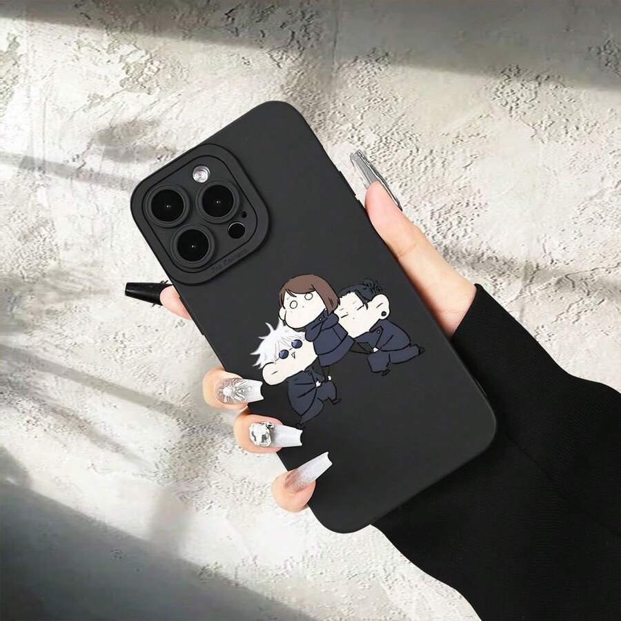 Diseño divertido y elegante con patrón de anime, protección completa del cuerpo, a prueba de golpes y resistente a caídas, moderno, hermoso y personalizado. Funda protectora mate suave de alta gama 2025 adecuada para 7, 8, XS, XR, 11, 12, 13, 14, 15, 16 Plus, Pro Max, Mini. Regalo perfecto para las fiestas o cumpleaños, adecuado para las series 16, 15, 14, 13, 12, 11, XS, XR, X7, 8 Mini, Plus, Pro Max, ideal para regalar a novias, novios y familiares. - (Un color) 1 unidad por paquete - Ver 1