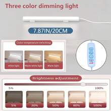 1pc LED Bar Cabinet Light, Work & Study Light, USB Powered - Suitable For Living Room, Closet, Cabinet, Vanity, Stairs, Outdoor And Study Room Lighting, Multi-Purpose Ambient Light, Magnetic Installation - Three-color Lighting - View 14
