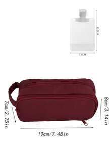 1pc Large Capacity Waterproof Cosmetic Bag - Portable Travel Makeup Organizer With Multiple Compartments - Multicolor - View 8