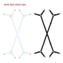 2/4 Adjustable Cross Bed Sheet Straps - Secure Bed Sheets, Triangular Elastic Buckles Suitable For All Mattress Covers - Multicolor - View 13