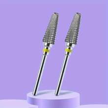 2 pièces de forets de ponceuse à ongles en acier de tungstène, limes de nettoyage d'ongles professionnelles 3/32", convenant pour le gel, le retrait du vernis à ongles, accessoires d'outils de manucure, pour usage domestique et en salon - Multicolore - Voir 13