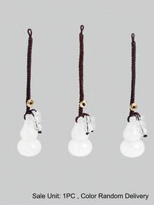 1pc Natural Stone Gourd Charm Keychain Crystal Tiger Eye Pendant DIY Braided Cord Car Hanging Bag Decoration Calabash Ornament H903 - Pendant - View 12