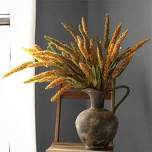 1pc 73cm Fall Decorative Artificial Fox Tail Millet Ear, Faux Golden Wheat Stalk, Suitable For Autumn Thanksgiving Decoration, Home, Wedding, Party And Centerpiece Decoration - Multicolor - View 5