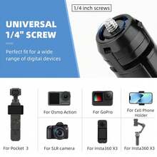 Portable Mini Tripod Desktop Camera Stand Lightweight Handheld Stabilizer Compatible With OSMO Pocket 4 & 3 & 2, Action Camera, Smartphone, Webcam Travel Vlog - View 3