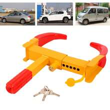 Heavy-Duty Anti-Theft Wheel Lock With 3 Keys, Adjustable Universal Lock For Car, Truck, Trailer, RV, Lorry - A - View 2