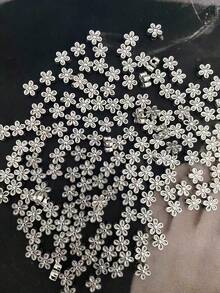 200顆/100顆/50顆/30顆復古銀色五瓣花隔珠，適用於手工DIY、項鍊、耳環、手工藝、鑰匙圈、珠寶製作 - 多色1 - 查看 8