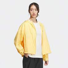 Adidas Women's Sports Hooded Jacket Windproof Outdoor Coat - Yellow - View 3