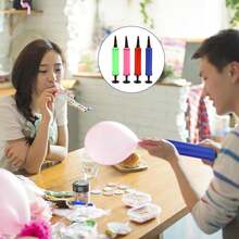 3pcs Mini Balloon Air Pump, Manual Balloon Pump, Helium Balloon Pump, Portable, Suitable For Party Decoration, Yoga Ball - Multicolor - View 2