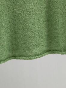 GIGOGOU Women's Lightweight Knit Sweater Casual V-Neck Long Sleeve Pullover Autumn/Winter Style Fall - Green - View 10